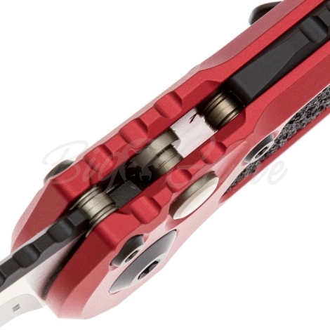 Нож складной автоматический MICROTECH LUDT Gen 3 сталь M390MK рукоять Алюминий цв. Бордовый фото 3