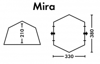 Шатер FHM Mira кемпинговый цвет Синий / Серый превью 3