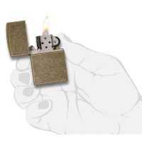 Зажигалка ZIPPO с покрытием Anitque Brass превью 4