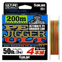 Плетенка SUNLINE SaltiMate PE Jigger ULT 4 Braid многоцветная 200 м #3