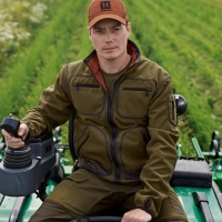 Толстовка HARKILA Kamko Fleece цвет Dark olive / Arabian spice превью 2