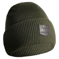 Шапка KING'S Cuffed Basic Beanie with Leather Patch цвет Olive превью 2