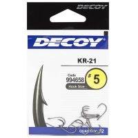 Крючок одинарный DECOY Kr-21 № 5 Black Nickeled (12 шт.) превью 2