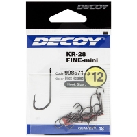 Крючок одинарный DECOY Kr-28 № 12 Fine Mini (18 шт.) превью 2