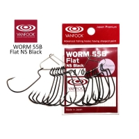 Крючок офсетный VANFOOK Worm 55B Flat № 2/0 (6 шт.)