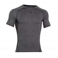 Термокофта UNDER ARMOUR HeatGear Armour Compression LS цвет Carbon Heather / Black