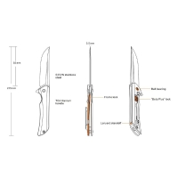 Нож складной RUIKE Knife M121-TZ цв. Серый превью 8