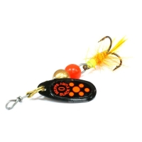 Блесна вращающаяся MEPPS Comet Black Fury Mouche (блистер) № 0 цв. Orange / Black