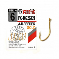 Крючок одинарный FANATIK FK-1092 AJI-Feeder Gold № 6 (6 шт.)