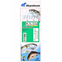 Оснастка готовая HAYABUSA Boroda A6 3,6 м 0,165 мм цв. dark green/green кр. № 4 цв. white nickel