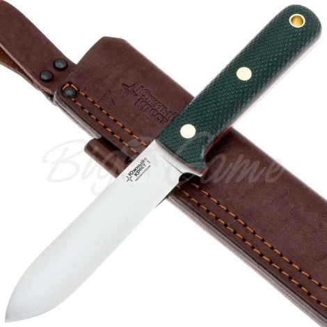 Нож ЮЖНЫЙ КРЕСТ Кефарт конвекс Сталь VG10 рукоять Микарта изумруд/насечка фото 4