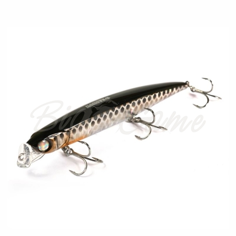 Воблер JACKALL Rada Minnow 114 цв. hl silver & black фото 2