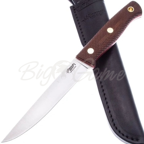 Нож ЮЖНЫЙ КРЕСТ Рыбацкий L Сталь Elmax рукоять Микарта койот/насечка фото 3