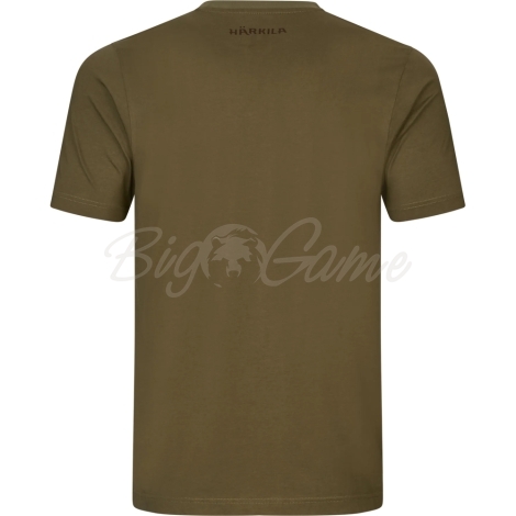 Футболка HARKILA H-logo S/S T-Shirt цвет Dark Olive фото 7