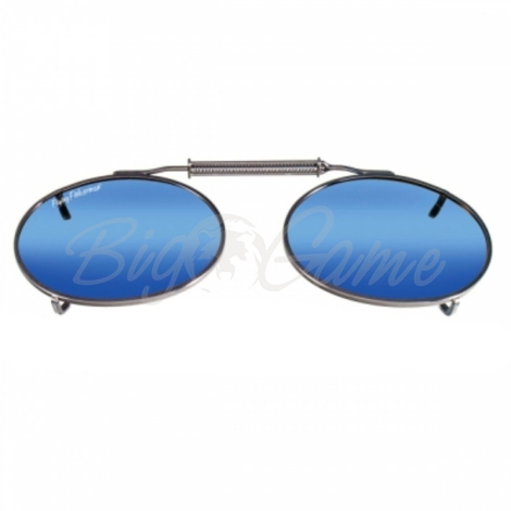 Очки поляризационные FLYING FISHERMAN Clip-On SpringLock 7506 Large Oval цв. Smoke-Blue Mirror фото 1