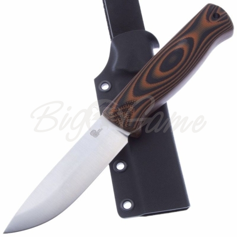 Нож OWL KNIFE Hoot сталь M390 рукоять G10 черно-оранже фото 3