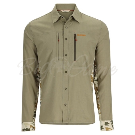 Рубашка SIMMS Intruder BiComp Fishing Shirt цвет Stone / Ghost Camo Stone фото 1