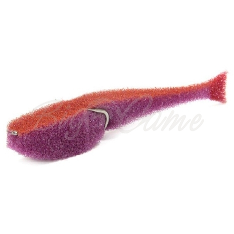 Поролоновая рыбка LEX Classic Fish CD 12 POB (фиолетовое тело / оранжевая спина / красный хвост) фото 1