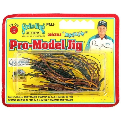 Бактейл STRIKE KING Pro-Model Jig 10,5 г (3/8 oz) цв. black brown amber фото 1