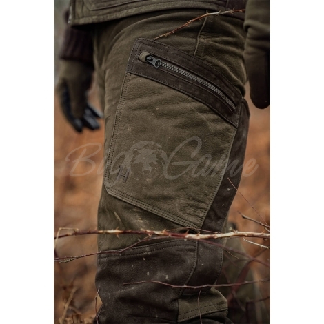 Брюки HARKILA Pro Hunter Leather Trousers цвет Willow green фото 2