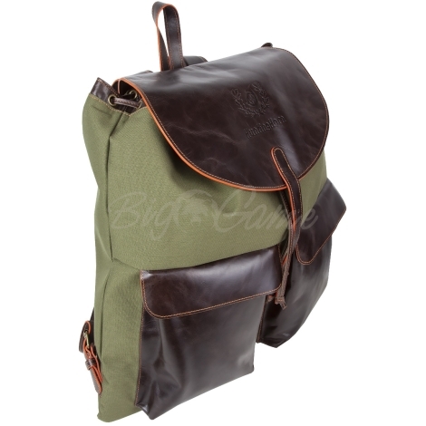 Рюкзак охотничий HUNTINGHORN 146 Кожа-кордура цв. Коричневый / Зеленый фото 1
