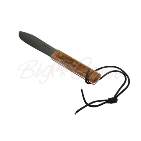 Нож с фиксированным клинком FOX KNIVES Old Fox сталь 420HC рукоять Дерево цв. Коричневый фото 2