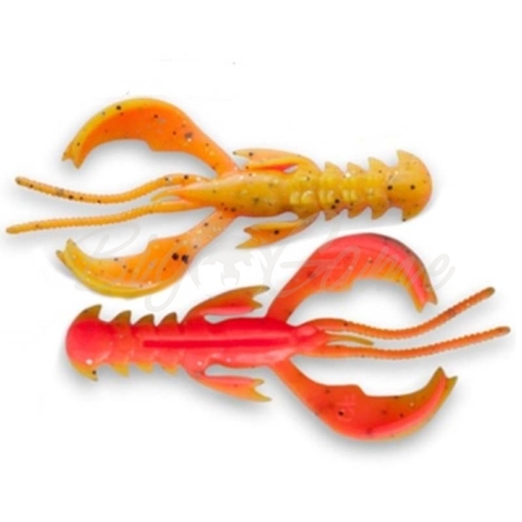 Рак CRAZY FISH Nimble 1,6" (9 шт.) зап. кальмар код цв. 15d Fire Orange фото 1