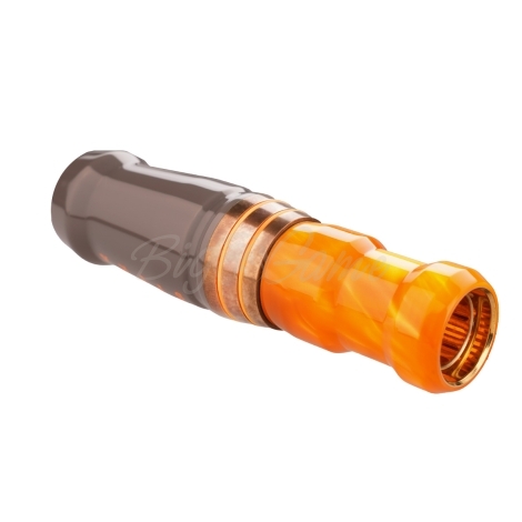Манок на белолобого гуся D.E.D CUSTOM CALLS Зов вдовы Call of widow Short barrel (делрин) цв. Оранжевый перламутр фото 4