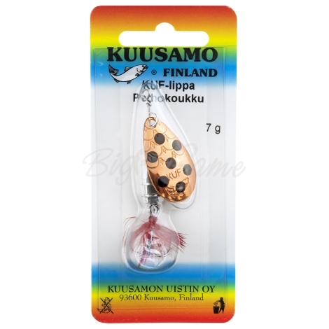 Блесна вращающаяся KUUSAMO Kuf-Lippa 40/7 (с опереньем) код цв. C-BL фото 2
