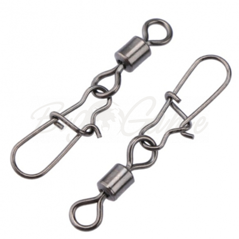 Застежка YARIE №810 Rolling Swivel with Line Snap цв. черный № 00 (8 шт.) фото 1