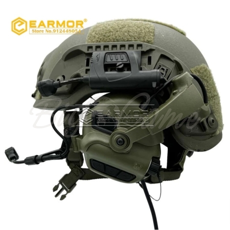 Наушники противошумные EARMOR M32X-Mark3 MilPro RAC Headset цв. Foliage Green фото 4