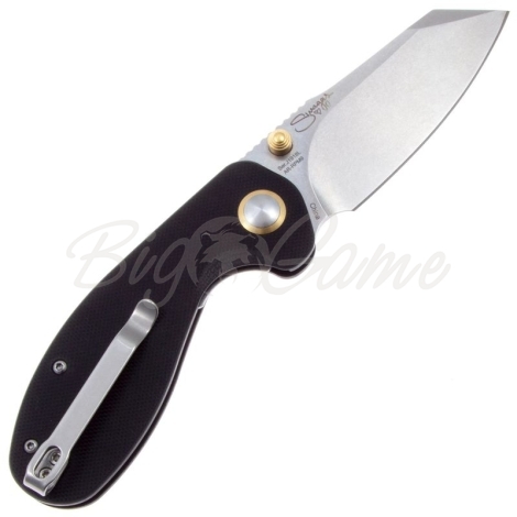 Нож складной полуавтоматический CJRB Maileah сталь AR-RPM9 рукоять стеклотекстолит G10 цв. Черный фото 4