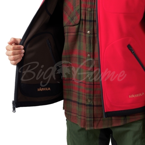 Жилет HARKILA Kamko fleece waistcoat цвет Brown / Red фото 2