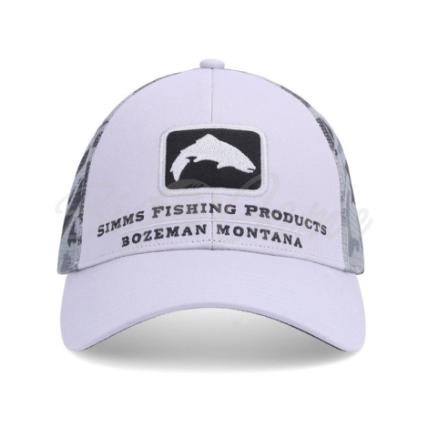 Кепка SIMMS Trout Icon Trucker цвет Ghost Camo Steel фото 1