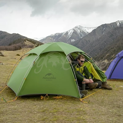 Палатка NATUREHIKE Cloud Peak 2 T-Zipper цвет Green фото 3