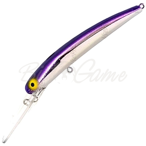 Воблер BAY RAT Long Drive 130F цв. purple chrome фото 1