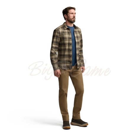 Рубашка SITKA Ashland Lt Wt Flannel Shirt цвет Oak Green Fall Plaid фото 3