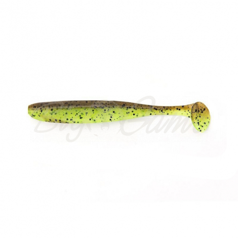 Виброхвост KEITECH Easy Shiner 3,5" (7 шт.) цв. #401 Green Pumkin/Chartreuse фото 1