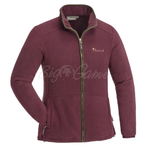 Толстовка PINEWOOD WS Nydala Fleece Jacket цвет Burgundy / Suede Brown фото 1