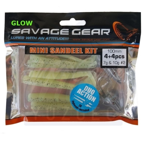 Набор приманок SAVAGE GEAR Mini Sandeel Kit (10 шт.)(1+1+4+4) цв. Sandeel фото 1
