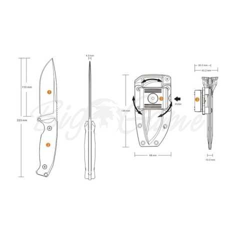 Нож туристический RUIKE Knife F118-B цв. Черный фото 4