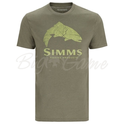 Футболка SIMMS Wood Trout Fill T-Shirt цвет Military Heather / Neon фото 1