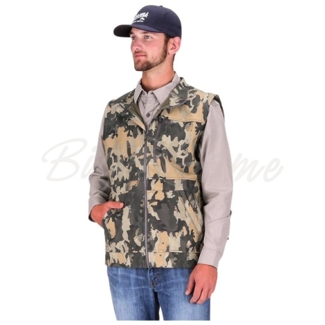 Жилет SIMMS Rogue Fleece Vest цвет Hex Flo Camo Timber фото 3