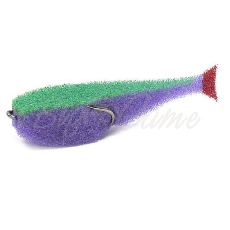 Поролоновая рыбка LEX Classic Fish CD UV 9 LGBB (сиреневое тело / зеленая спина / красный хвост) фото 1