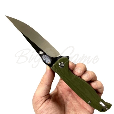 Нож QSP KNIFE Gavial складной цв. зеленый фото 2