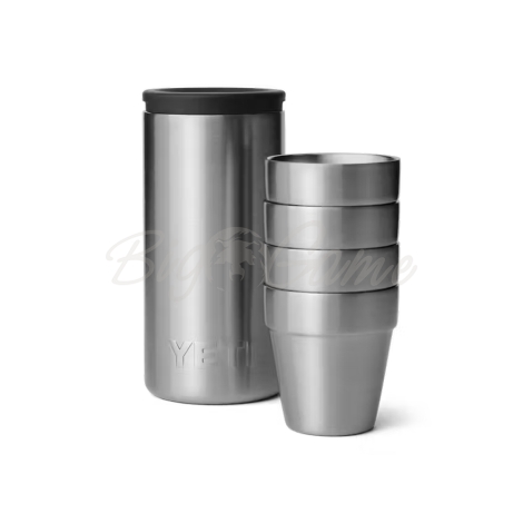 Набор рюмок YETI Shot Glasses & Case цв. Stainless Steel фото 1