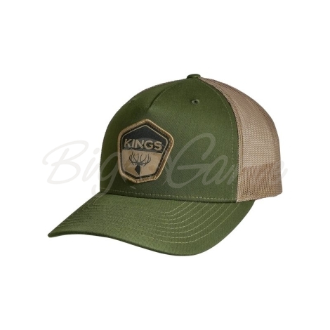 Бейсболка KING'S Shield Patch Hat цвет Army Olive / Tan фото 1