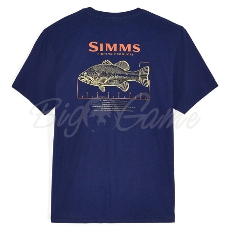 Футболка SIMMS Bass Ruler T-Shirt цвет Navy фото 2