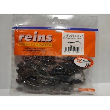 Твистер REINS Curly Shad 3,5" (14 шт.) код цв. 020 фото 1