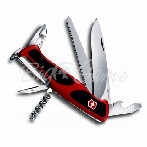 Нож VICTORINOX RangerGrip 55 130мм 12 функций цв. Красный / черный (в блистере) фото 1